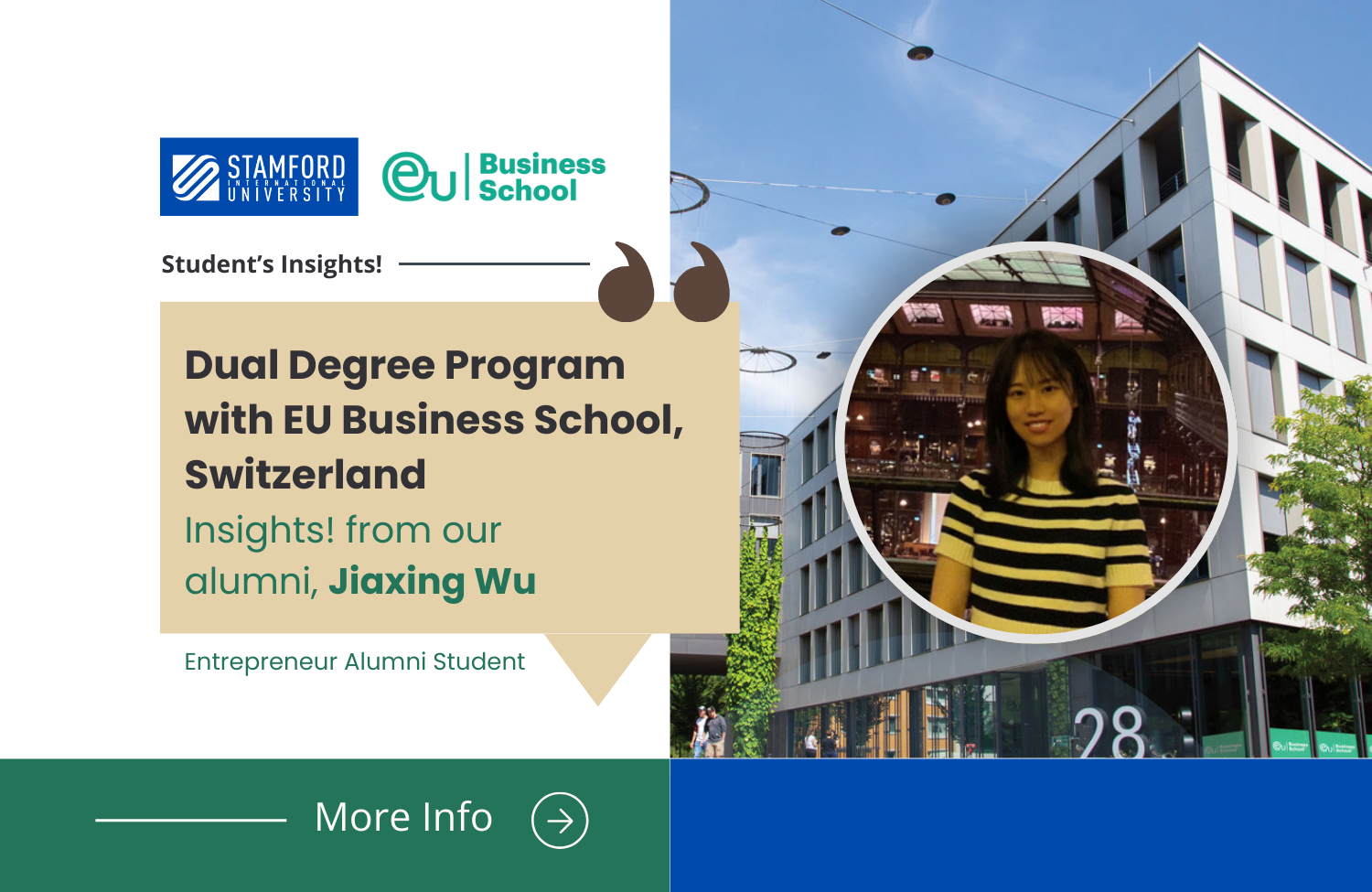 Alumni Insights: Jiaxing Wu’s Dual Degree Experience at EU Business School